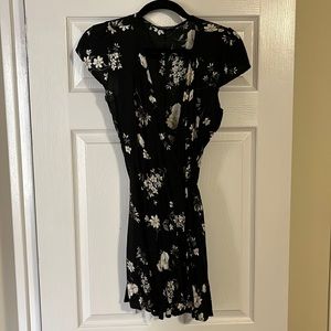 Brandy Melville Black Wrap Floral Dress